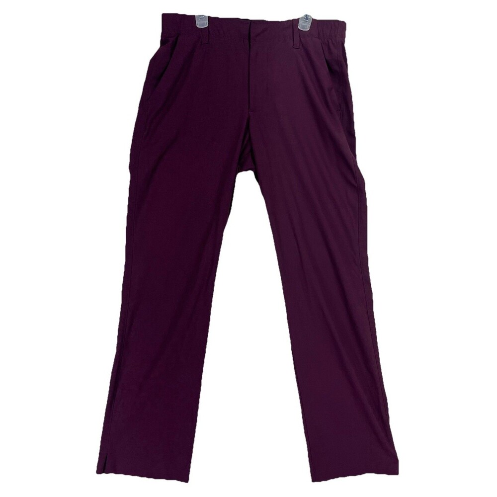 Under Armour UA Golf Threadborne Maroon Polyester Pants Size 30 X 30 Performance